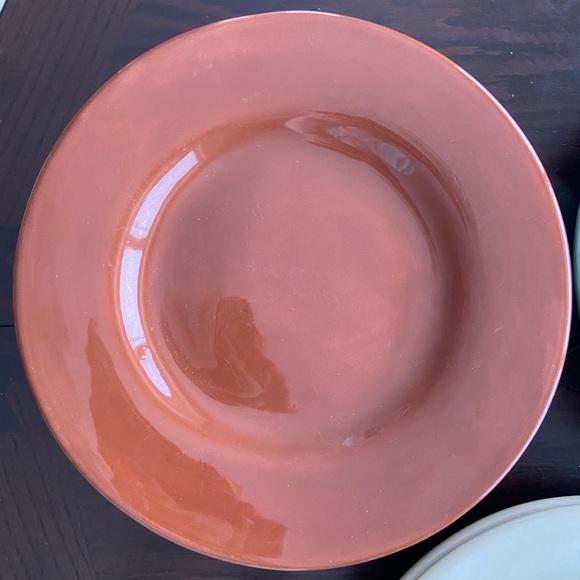 Set 2 POTTERY BARN Mexico SAUSALITO Dinner Plates 12” CHOICE Ivory Green Spice - Picture 4 of 14